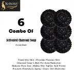 KRIHENCY COSMOPLUS Activated Charcoal Natural Hand Made Soap - 100gm (Pack of 6)
