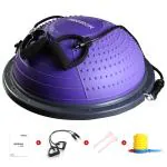 PROIRON Balance Trainer - Purple with Resistance Bands, Balance Board, Yoga Half Ball, Air Dome Balance Ball with Pump,Improve Core and Ab Strength with Full Body Home Gym Workouts Or Fitness Training