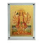 Hawai Shree Panchmukhi Hanuman Photo with Acrylic Frame for Table Decor , Car Dashboard Décor, Prayer Room | Magnetic Replaceable Photo Acrylic Frame |SFDI052_ACRYLC_PKT