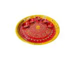 GoldGiftIdeas 11 Inch Prathama Hand Paint Ganesh Arti Thali Set, Pooja Thali Decorative, Housewarming Return Gift, Pooja Items for Gift, Occasional Gift, Diwali Aarti Thali Set for Puja