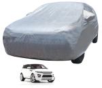 Auto Hub Car Body Cover Compatible with Range Rover Evoque with Mirror Pockets, Triple Stitched, Water Resistant Car Cover, Metallic Silver