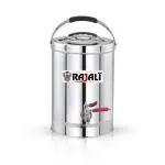 Rajali Silver Stainless Steel Tea Container With Tap, 15 L
