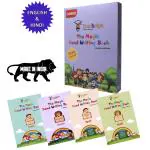 TEACHELPS The Magic Hand Writing Book COMBO English Hindi | Alphabet | Varnamala | 4 Book |1 Pen Set