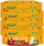 MCFLY Real Sanitary Napkin Pads with Cottony-Soft Top Layer for Women (40 Pads Each, 320mm Gel Technology)