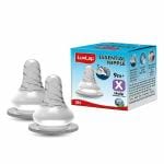 Luvlap Silicone Anti Colic Essential Teat Nipple for Slim Neck Bottle Variable Flow