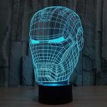 Naveed Arts - 3D Illusion Led Lamp - Iron Man With Ir Remote And Usb Cable - 7 Colour Changing