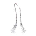 eCraftIndia Silver Embossed Aluminum Cute Love Birds Set of 2 ( 8 cm x 33 cm)