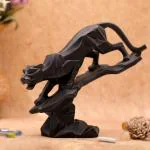 PARSHVANATH INDUSTRIES Handcrafted Diamond Design Animal Statue Black Panther For HomeDecor Living Room