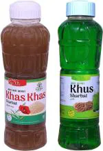 NATRAJ The Right Choice Khas Khas and Khus Sharbat 750 ml Each (pack of 2)