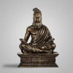 SILAII Handmade Thiruvalluvar Sculpture / Home Décor / Office Décor / Table Décor - 6 Inch - Bronze (Stone Powder with Resin)