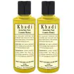 Khadi Herbal Lemon Honey Body wash 420ml ( Pack of 2 )