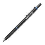 Scrikss Twist 2.0mm Mechanical Pencil with Lead, Matte Black Plated Aluminium Body, Mini Removable Sharpener, Push Mechanism, Retractile Function - Blue