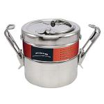 King International Tiffin Lunch Box |Steel Lunch Box| Stainless Steel Box|12 cm (2 tier)|Steel Lunch Boxes for Kids| Steel Tiffin Lunch Box kids |Indian Metal Tiffin| Steel Bento tiffin|Made in India