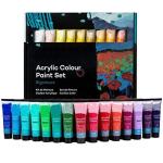 Premium Metallic Acrylic Paint Set, 36 x 1.02oz (36ml) Tubes, 36 Colors, Suitable for Most Surfaces Including Canvas, Card, Paper and Wood