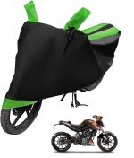 Auto Hub Bike Cover for KTM Duke 200 , Dustproof UV Protection water resistant Custom Fit Cover-(Black-Green )