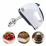 FRESTYQUE Scarlet Stainless-Steel Electric Hand Mixer Blender Easy Mix Cake Beater Egg Cream Maker Food Grinder Machine 7-Speed Control & Detachable for Kitchen