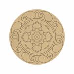PAPERICIOUS Lippan Art Mandala Raw Pre Marked MDF Base Paisley Mandala(10cm)