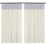 Kuber Industries AC Curtain | PVC Hospital Bed Curtain | Curtains for Hospital | Curtain for Bathroom | Window Blackout Curtain | Shower Curtain with 8 Rings | 7 Feet | Pack of 2 | Cream