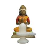 Sadhubela Marble Stone Marble Stone Shri Sati Parvati Sculpture With Wshivalingam