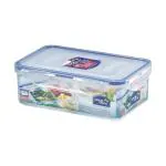 Lock & Lock Classics Transparent Rectangular Plastic Divider Food Storage Container 1 L