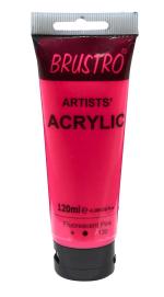 Brustro Flouro Pink Artists Acrylic 120ml