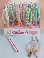 GOTHI Gift Pen Set Pen For Girls - Return Gifts Pen For Girls, Bracelete Pen For Kids, Stylish Pen For Kids,Fruit Pandent Bracelet Pen For School For Kids & Girls Gift Pen Set for Girls Bracelet Pen for Kids Stylish Pen for Kids PACK OF 1