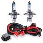 K-Drive H4+ 150% 130/100 W Xnon Type Bulbs and Headlamp Brightening Wiring & Relay Kit