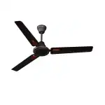 V-Guard Windle Deco AS Designer Ceiling Fan for Home | MATTE BROWN | Energy Efficient | 1200mm Sweep |380 RPM Speed | Aerodynamically Designed Metal Blade for Better Air Thrust l 100% Copper Motor