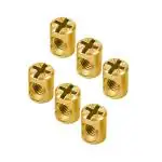 RELY (Pcs-50) M6x13 mm Cylinder Barrel Nut Philips Head Cross Dowel| Barrel Bolts Cross Dowel Slotted fittings for Beds Crib Chairs Horizontal hole nut Connector for Wardrobes