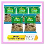 Surya 500g Coriander (Dhaniya) Powder (Pack of 5; 100g Each) (Total 500g)