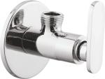 Angle walve for bathroom - Ennius Brass Angle Valve With Wall Flange, Brass Disc Stop Cock for Bathroom Taps, Geyser and Wash Basin Connection with Chrome Finished (Pack of 1, Soft)