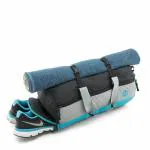 Harissons Bags Black Turquoise Polyester Trinity Gym Duffel, Sports Bag with Shoe Compartment.
