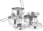 NEELAM Stainless Steel Tiffin Plate 7x4 1500 Ml 4 Containers Lunch Box 1500 ml