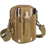 CARRY TRIP Tactical MOLLE Pouch with Adjustable Shoulder Strap,Hiking Waist Pack, Tactical Bag Multi-Purpose Utility Gadget Tool Belt, for Outdoor Hiking Camping Cycling Fishing Daily Use