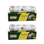 WRAP WINKS Multipurpose Food Wrapping Paper 75 Meter ( Non-Greasproof ) Printed, Breathable and Plastic Free,Keeps Food Fresh and Safe, Absorbs Oil for Home, Kitchen, Restraurent - White (Pack of 2) (75 Meter)