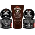 Man Arden Mens Styling Combo | Hair Fiber wax + Hair Styling Gel (50g Each) + Coffee face Wash 100ml