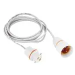 Hi-Plasst Multipurpose Use Bulb Holder B 22 Socket With Flexible Wire And Adaptor Plug For Diys, Experiments And Festive Decorations 6 mtr
