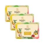 Vagad's Khadi Mix Fruit Soap 125gm | Remove dead cell & refreshes the skin | Free from Parabens | Pack of 3