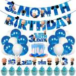 Zyozique 37 Pcs 3rd Month Decoration,3 Month Birthday Decoration Items 3 Month Birthday Decoration Items for Baby Boy