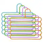 MAPPERZ 5 Layer Multipurpose Space Saving Hanger Multi-Layer Hangers for Clothes Shirts Wardrobe Ties Pants Wardrobe Organizer Plastic Hangers (Pack of 4)