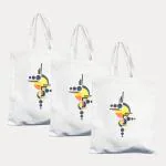 Ohobag.com Women Beige Tote (Pack of: 3)