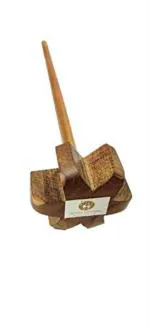 Arman Spoons Brown Teak Wood Whisk Beater - Big (Pack Of 1)