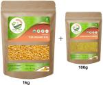 SIMPLYJAIVIK USDA Organic Certified Tur/Arhar Dal 1 kg With 100g Dania Powder/Coriander Powder