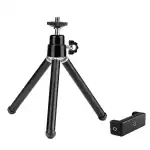 Adcom Mini Tripod with Smartphone Holder - Compatible with All iPhone & Android Smartphones