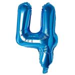 Bubble Bells large 4/Four Number Foil Balloon 32 inch in Blue color for happy birthday ,anniversary, party decoration |number 4 foil balloon Blue|32 inch foil balloon | decoration items.