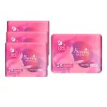 Savvy Ultra Thin (XL-280mm) Combo of Sanitary Pads | Regular to Heavy Flow | Soft Dry Feel | Advanced Leaklock Protection | Wider Wings | Super Absorption - Pack of 4 (38 Pads)