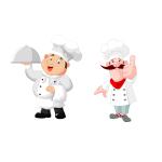 Ecomology Fridge Magnets | Master Chef Theme Magnet for Indoor, Kitchen Decoration | Attractive MDF Wooden Fridge Magnets | Home Decoration (Pack of 2) 2.5 X 2.5 Inch