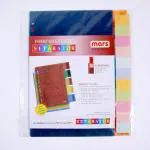 FILE MARS VIRGIN PAPER SHEETS 200 MICRONES PLASTIC SEPRATOR (Set Of 6, Blue)