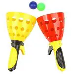 Smartcraft Plastic Click and Catch Twin Ball Indoor & Outdoor Game Toy Set for Boys & Girls