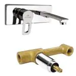 ESSE 18 (OMSDFA-141) Opium's Wall Mounted Single Lever Basin Mixer Exposed Parts with Concealed Body and Dual Flow Aerator Full Set